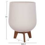 ΣΕΤ 3 ΓΛΑΣΤΡΕΣ ΜΕ TEAK ΒΑΣΕΙΣ TRYLL HM4681.02 FIBER CEMENT ΛΕΥΚΟ - Image 2