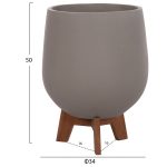 ΣΕΤ 3 ΓΛΑΣΤΡΕΣ ΜΕ TEAK ΒΑΣΕΙΣ TRYLL HM4681.03 FIBER CEMENT--ΓΚΡΙ - Image 3
