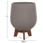 ΣΕΤ 3 ΓΛΑΣΤΡΕΣ ΜΕ TEAK ΒΑΣΕΙΣ TRYLL HM4681.03 FIBER CEMENT--ΓΚΡΙ - Image 4