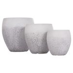 ΣΕΤ 3ΤΜΧ ΓΛΑΣΤΡΕΣ ΣΕΙΡΑ GARDENER HM4718 FIBERCLAY ΛΕΥΚΟ Φ55x54Υεκ - Image 7