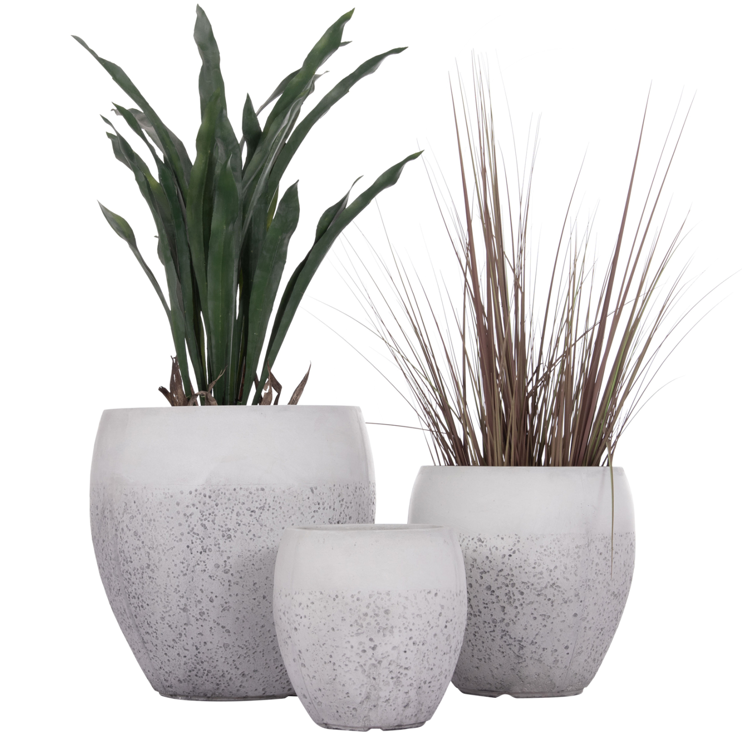 set-3tmch-glastres-fb94718-fiberclay-ley ΣΕΤ 3ΤΜΧ ΓΛΑΣΤΡΕΣ ΣΕΙΡΑ GARDENER HM4718 FIBERCLAY ΛΕΥΚΟ Φ55x54Υεκ - Image 1