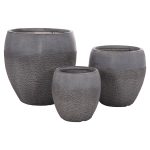 ΣΕΤ 3ΤΜΧ ΓΛΑΣΤΡΕΣ ΣΕΙΡΑ GARDENER HM4725 FIBERCLAY-ΣΕ ΣΚΟΥΡΟ CEMENT ΧΡΩΜΑ Φ55x54Υεκ - Image 2