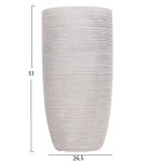 ΣΕΤ 3ΤΜΧ ΓΛΑΣΤΡΕΣ ΚΥΛΙΝΔΡΟΙ ΣΕΙΡΑ GARDENER HM4721 FIBERCLAY-ΧΡΩΜΑ CEMENT Φ42x78Υεκ - Image 5