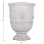 ΣΕΤ 3ΤΜΧ ΓΛΑΣΤΡΕΣ ΜΕ ΑΝΑΓΛΥΦΟ GARDENER HM4729 FIBERCLAY-ΣΕ ΥΠΟΛΕΥΚΟ Φ58x72.5Υεκ - Image 3