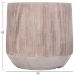 ΣΕΤ 3ΤΜΧ ΓΛΑΣΤΡΕΣ ΣΤΡΟΓΓΥΛΕΣ ΣΕΙΡΑ GARDENER HM4724 FIBERCLAY-ΧΡΩΜΑ CEMENT Φ55x55Υεκ - Image 3
