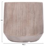 ΣΕΤ 3ΤΜΧ ΓΛΑΣΤΡΕΣ ΣΤΡΟΓΓΥΛΕΣ ΣΕΙΡΑ GARDENER HM4724 FIBERCLAY-ΧΡΩΜΑ CEMENT Φ55x55Υεκ - Image 4