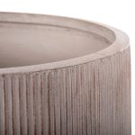 ΣΕΤ 3ΤΜΧ ΓΛΑΣΤΡΕΣ ΣΤΡΟΓΓΥΛΕΣ ΣΕΙΡΑ GARDENER HM4724 FIBERCLAY-ΧΡΩΜΑ CEMENT Φ55x55Υεκ - Image 8