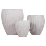 ΣΕΤ 3ΤΜΧ ΓΛΑΣΤΡΕΣ ΣΤΡΟΓΓΥΛΕΣ ΣΕΙΡΑ GARDENER HM4728 FIBERCLAY-ΧΡΩΜΑ CEMENT Φ48x56Υεκ - Image 5