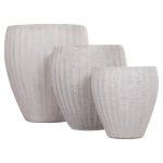 ΣΕΤ 3ΤΜΧ ΓΛΑΣΤΡΕΣ ΣΤΡΟΓΓΥΛΕΣ ΣΕΙΡΑ GARDENER HM4728 FIBERCLAY-ΧΡΩΜΑ CEMENT Φ48x56Υεκ - Image 7