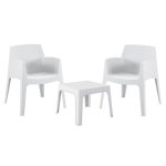 ΣΕΤ 3ΤΜΧ ΠΟΛΥΠΡΟΠΥΛΕΝΙΟΥ SLEEK HM21267.01 ΤΡΑΠΕΖΑΚΙ & 2 ΠΟΛΥΘΡΟΝΕΣ-ΛΕΥΚΟ