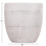 ΣΕΤ 4ΤΜΧ ΓΛΑΣΤΡΕΣ ΣΤΡΟΓΓΥΛΕΣ ΣΕΙΡΑ GARDENER HM4719 FIBERCLAY-ΧΡΩΜΑ CEMENT Φ44x43Υεκ - Image 3