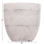 ΣΕΤ 4ΤΜΧ ΓΛΑΣΤΡΕΣ ΣΤΡΟΓΓΥΛΕΣ ΣΕΙΡΑ GARDENER HM4719 FIBERCLAY-ΧΡΩΜΑ CEMENT Φ44x43Υεκ - Image 6