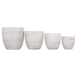 ΣΕΤ 4ΤΜΧ ΓΛΑΣΤΡΕΣ ΣΤΡΟΓΓΥΛΕΣ ΣΕΙΡΑ GARDENER HM4719 FIBERCLAY-ΧΡΩΜΑ CEMENT Φ44x43Υεκ - Image 7