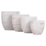 ΣΕΤ 4ΤΜΧ ΓΛΑΣΤΡΕΣ ΣΤΡΟΓΓΥΛΕΣ ΣΕΙΡΑ GARDENER HM4719 FIBERCLAY-ΧΡΩΜΑ CEMENT Φ44x43Υεκ - Image 8