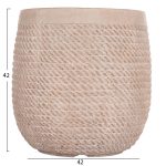 ΣΕΤ 4ΤΜΧ ΓΛΑΣΤΡΕΣ ΣΤΡΟΓΓΥΛΕΣ GARDENER HM4722 FIBERCLAY--IVORY CEMENT Φ54x54Υεκ - Image 4