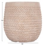 ΣΕΤ 4ΤΜΧ ΓΛΑΣΤΡΕΣ ΣΤΡΟΓΓΥΛΕΣ GARDENER HM4722 FIBERCLAY--IVORY CEMENT Φ54x54Υεκ - Image 5