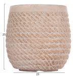 ΣΕΤ 4ΤΜΧ ΓΛΑΣΤΡΕΣ ΣΤΡΟΓΓΥΛΕΣ GARDENER HM4722 FIBERCLAY--IVORY CEMENT Φ54x54Υεκ - Image 6