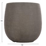 ΣΕΤ 4ΤΜΧ ΓΛΑΣΤΡΕΣ ΣΤΡΟΓΓΥΛΕΣ GARDENER HM4726 FIBERCLAY ΓΚΡΙΖΟΠΡΑΣΙΝΟ Φ52x55Υεκ - Image 3
