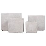 ΣΕΤ 4ΤΜΧ ΓΛΑΣΤΡΕΣ ΤΕΤΡΑΓΩΝΕΣ GARDENER HM4730 FIBERCLAY ΓΚΡΙ CEMENT 37x37x32Υεκ. - Image 2
