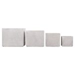 ΣΕΤ 4ΤΜΧ ΓΛΑΣΤΡΕΣ ΤΕΤΡΑΓΩΝΕΣ GARDENER HM4730 FIBERCLAY ΓΚΡΙ CEMENT 37x37x32Υεκ. - Image 8