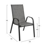 ΣΕΤ ΕΞ.ΧΩΡΟΥ 5ΤΜΧ LEOFER HM21004 ΜΕΤΑΛ.ΤΡΑΠΕΖΙ-4 ΠΟΛΥΘΡΟΝΕΣ ΜΕΤΑΛΛΙΚΕΣ- ΓΚΡΙ - Image 3