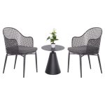 ΣΕΤ LOUNGE 3TMX ΕΞ.ΧΩΡΟΥ OREGO HM21106.01 ΑΛΟΥΜΙΝΙΟ ΣΕ ΣΚΟΥΡΟ ΓΚΡΙ