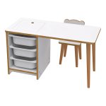 ΣΕΤ ΠΑΙΔΙΚΟΥ ΓΡΑΦΕΙΟΥ STAK HM18222.01 ΜΕΛΑΜΙΝΗ ΣΕ ΛΕΥΚΟ-ΦΥΣΙΚΟ 90x42x50Υεκ. - Image 5