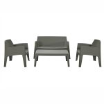 ΣΕΤ ΣΑΛΟΝΙ ΕΞ.ΧΩΡΟΥ 4ΤΜΧ SLEEK HM21268.05 DARK OLIVE GREEN ΠΟΛΥΠΡΟΠΥΛΕΝΙΟ - Image 5