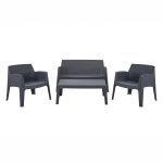 ΣΕΤ ΣΑΛΟΝΙ ΕΞ.ΧΩΡΟΥ 4ΤΜΧ SLEEK HM21268.10 ΓΚΡΙ ΠΟΛΥΠΡΟΠΥΛΕΝΙΟ
