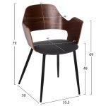ΣΕΤ ΤΡΑΠΕΖΑΡΙΑ ΕΣΩΤ. ΧΩΡΟΥ 7ΤΜΧ HM11968 ΤΡΑΠΕΖΙ DENTY ΟΒΑΛ & 6 ΚΑΡΕΚΛΕΣ VELP(ΓΚΡΙ) - Image 3