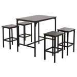 ΣΕΤ ΤΡΑΠΕΖΑΡΙΑ ΜΠΑΡ 5ΤΜΧ BOXY HM9882.13 ΜΑΥΡΟ ΜΕΤΑΛΛΟ-ΜΕΛΑΜΙΝΗ ΜΑΥΡΟ ΜΑΡΜΑΡΟ