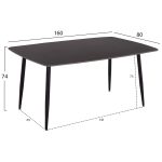 ΣΕΤ ΤΡΑΠΕΖΑΡΙΑΣ 5ΤΜΧ RAVEN HM21069.02 ΚΕΡΑΜΙΚΟ TOP ΜΑΥΡΟ ΜΑΡΜΑΡΟ & 4 ΚΑΡΕΚΛΕΣ - Image 2