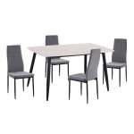 ΣΕΤ ΤΡΑΠΕΖΑΡΙΑΣ 5ΤΜΧ RAVEN HM21071.03 ΚΕΡΑΜΙΚΟ TOP ΛΕΥΚΟ ΜΑΡΜΑΡΟ--ΒΕΛΟΥΔΟ ΓΚΡΙ