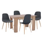 ΣΕΤ ΤΡΑΠΕΖΑΡΙΑΣ 5ΤΜΧ KELVIN HM21117 ΤΡΑΠΕΖΙ ΜΕ ΚΑΡΕΚΛΕΣ ΜΕΤΑΛΛΙΚΕΣ ΜΕ ΥΦΑΣΜΑ