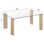 ΣΕΤ ΤΡΑΠΕΖΑΡΙΑΣ 5ΤΜΧ MORGAN HM21269.03 ΤΡΑΠΕΖΙ & 4 ΚΑΡΕΚΛΕΣ - ΓΚΡΙ ΥΦΑΣΜΑ - Image 2