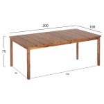 ΣΕΤ ΤΡΑΠΕΖΑΡΙΑΣ 9ΤΜΧ NAVANT HM21066.02 ΤΡΑΠΕΖΙ & 8 ΚΑΡΕΚΛΕΣ ΞΥΛΟ ΑΚΑΚΙΑΣ-ΣΧΟΙΝΙ ΜΠΕΖ - Image 2