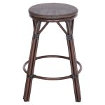 ΣΚΑΜΠΟ ΑΛΟΥΜΙΝΙΟΥ ΜΕΣ.ΥΨΟΥΣ CHINO HM6286.01 BAMBOO LOOK & TEXTILENE ΚΑΦΕ 43x43x65Υεκ - Image 3