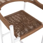 ΣΚΑΜΠΟ BAR ΑΛΟΥΜΙΝΙΟΥ GREGG HM5788.11 ΛΕΥΚΟ-ΜΠΕΖ ΤΗΣ ΑΜΜΟΥ ΣΥΝΘ.RATTAN 55x57x106Υεκ. - Image 8
