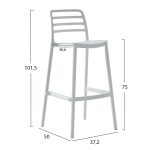 ΣΚΑΜΠΟ BAR ΠΟΛΥΠΡΟΠΥΛΕΝΙΟΥ SNOD HM6099.01 ΛΕΥΚΟ 37,2x50x101,5Υεκ. - Image 2