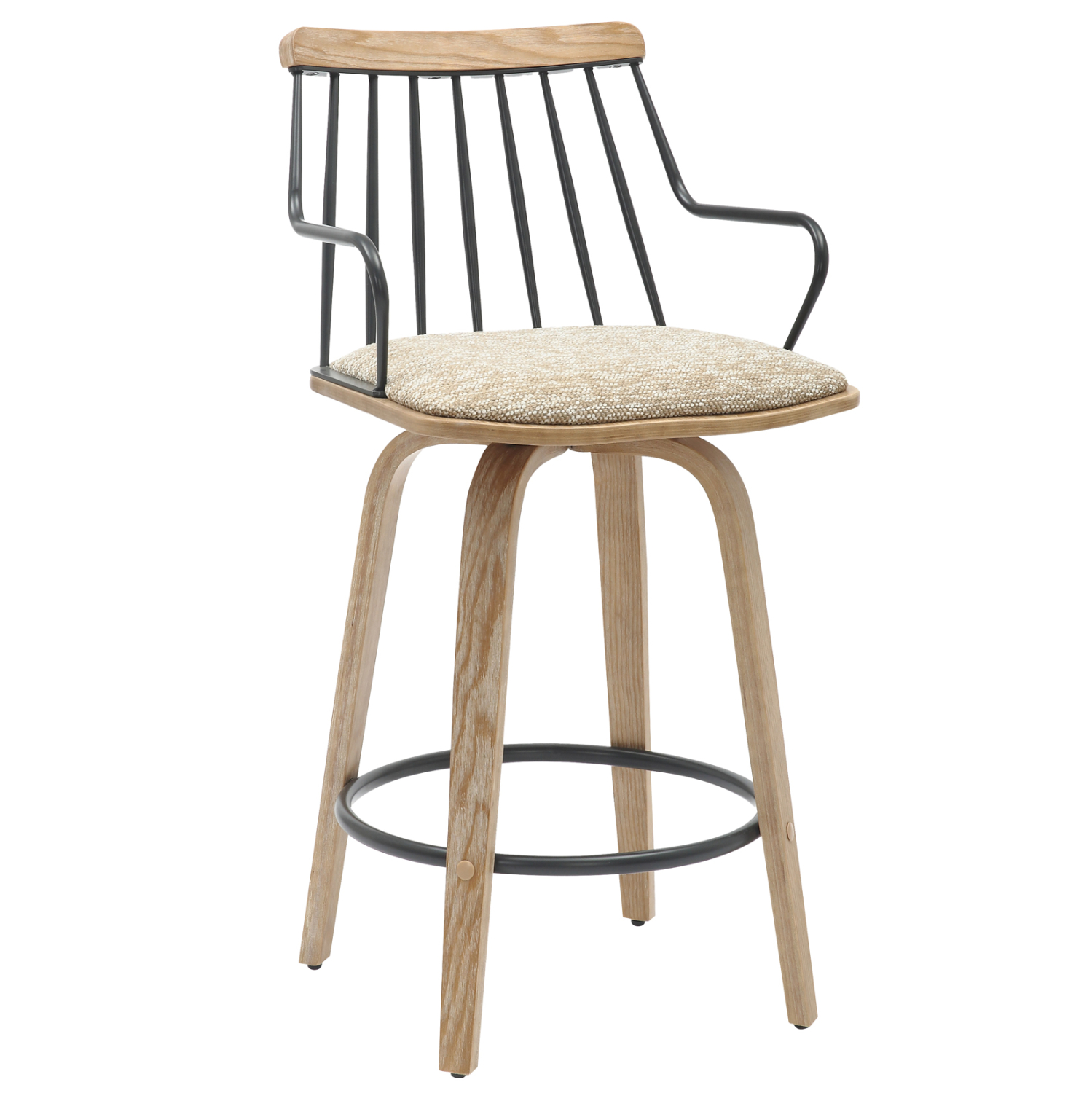 skampo-mpar-fb9998501-white-wash-kp-mayr ΣΚΑΜΠΟ ΜΠΑΡ JUDI HM9985.01 WHITE WASH Κ.Π.-ΜΑΥΡΟ ΜΕΤΑΛΛΟ-ΜΠΕΖ ΥΦΑΣΜΑ 48x52x92Υεκ - Image 1