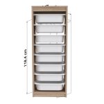 ΣΥΡΤΑΡΙΕΡΑ SANI HM18201.03 ΜΕΛΑΜΙΝΗ SONAMA-ΛΕΥΚΑ ΣΥΡΤΑΡΙΑ P.E. 45,5x29,6x118,5Υεκ - Image 3