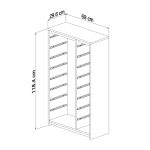 ΣΥΡΤΑΡΙΕΡΑ SANI HM18202.03 ΜΕΛΑΜΙΝΗ SONAMA-14 ΛΕΥΚΑ ΣΥΡΤΑΡΙΑ P.E. 69x29,6x112,2Υεκ - Image 2