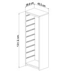 ΣΥΡΤΑΡΙΕΡΑ SANI HM18203.03 ΜΕΛΑΜΙΝΗ SONAMA-9 ΛΕΥΚΑ ΣΥΡΤΑΡΙΑ P.E. 45,5x29,6x125Υ - Image 2