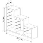 ΣΥΡΤΑΡΙΕΡΑ SANI HM18206.03 ΜΕΛΑΜΙΝΗ ΣΕ SONAMA-ΛΕΥΚΑ ΣΥΡΤΑΡΙΑ P.E. 132,3x29,6x93Υεκ - Image 2