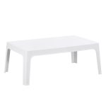 ΤΡΑΠΕΖΑΚΙ ΟΡΘΟΓΩΝΙΟ SLEEK HM6367.01 ΠΟΛΥΠΡΟΠΥΛΕΝΙΟ ΣΕ ΛΕΥΚΟ 105x64x40Υεκ.