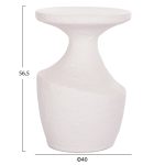 ΤΡΑΠΕΖΙ ΒΟΗΘΗΤΙΚΟ REBON HM18156.02L FIBER CEMENT ΣΕ ΛΕΥΚΟ--Φ40x56.5Υεκ. - Image 2