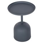 ΤΡΑΠΕΖΙ ΒΟΗΘΗΤΙΚΟ ΣΤΡΟΓΓΥΛΟ DELBEL HM4261.05 ΜΕΤΑΛΛΟ ΜΠΛΕ ΣΚΟΥΡΟ Φ39,5x53,5Υ εκ. - Image 3