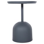 ΤΡΑΠΕΖΙ ΒΟΗΘΗΤΙΚΟ ΣΤΡΟΓΓΥΛΟ DELBEL HM4261.05 ΜΕΤΑΛΛΟ ΜΠΛΕ ΣΚΟΥΡΟ Φ39,5x53,5Υ εκ. - Image 5