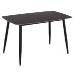 ΤΡΑΠΕΖΙ RAVEN HM9854.02 ΚΕΡΑΜΙΚΟ TOP ΜΑΥΡΟ ΜΑΡΜΑΡΟ-ΜΑΥΡΟ ΜΕΤΑΛΛΟ 120x70x73Υεκ.