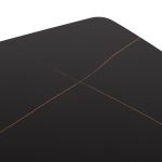 ΤΡΑΠΕΖΙ RAVEN HM9854.02 ΚΕΡΑΜΙΚΟ TOP ΜΑΥΡΟ ΜΑΡΜΑΡΟ-ΜΑΥΡΟ ΜΕΤΑΛΛΟ 120x70x73Υεκ. - Image 7